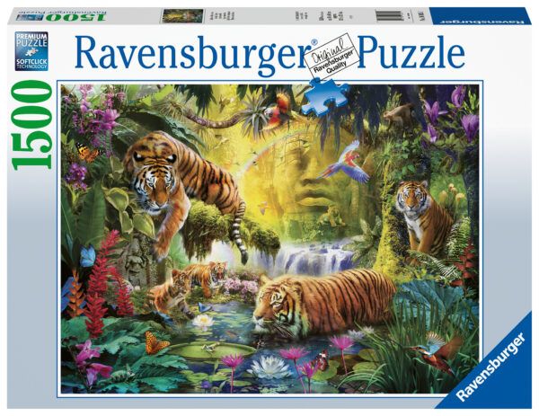 Ravensburger Puzzle 1500 pc Tranquil Tigers 1