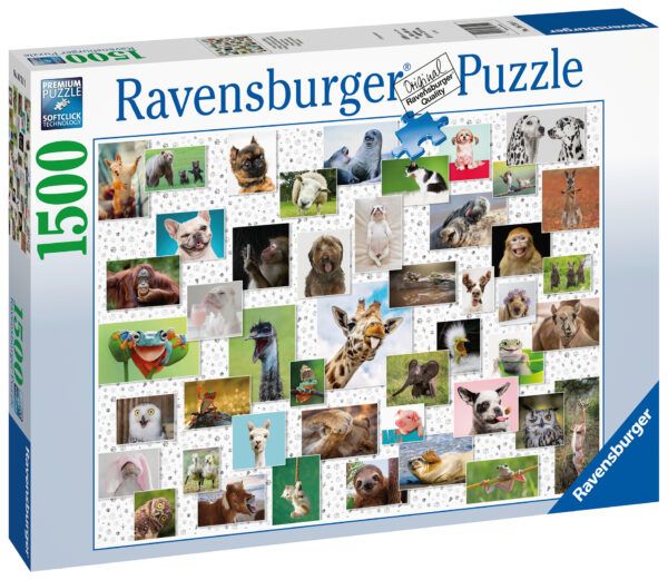 Ravensburger Puzzle 1500 pc Funny Animals Collage 1