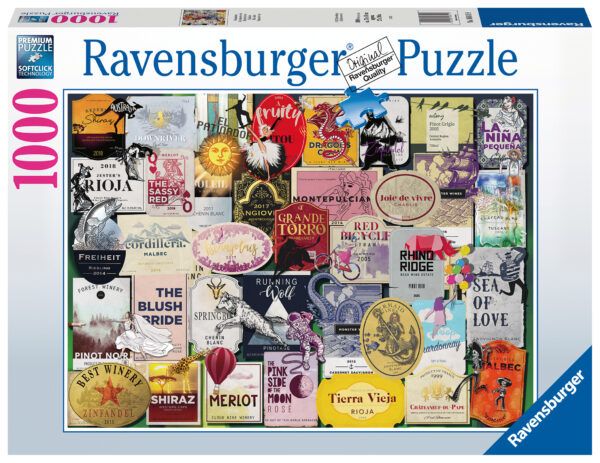 Ravensburger Puzzle 1000 pc Wine Labels 1