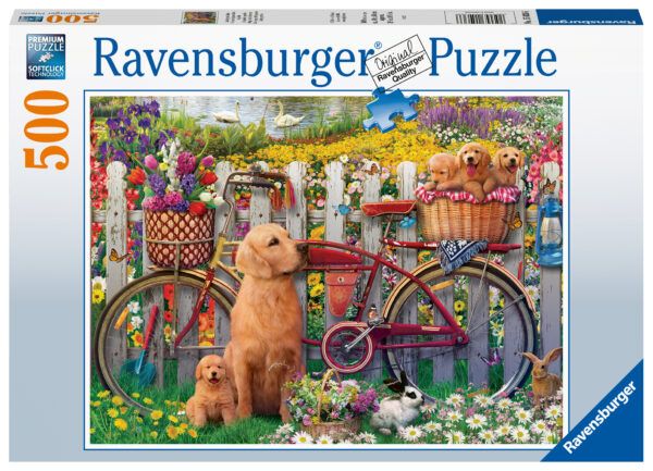 Ravensburger Puzzle 500 pc Cute Dogs in the Garden 1