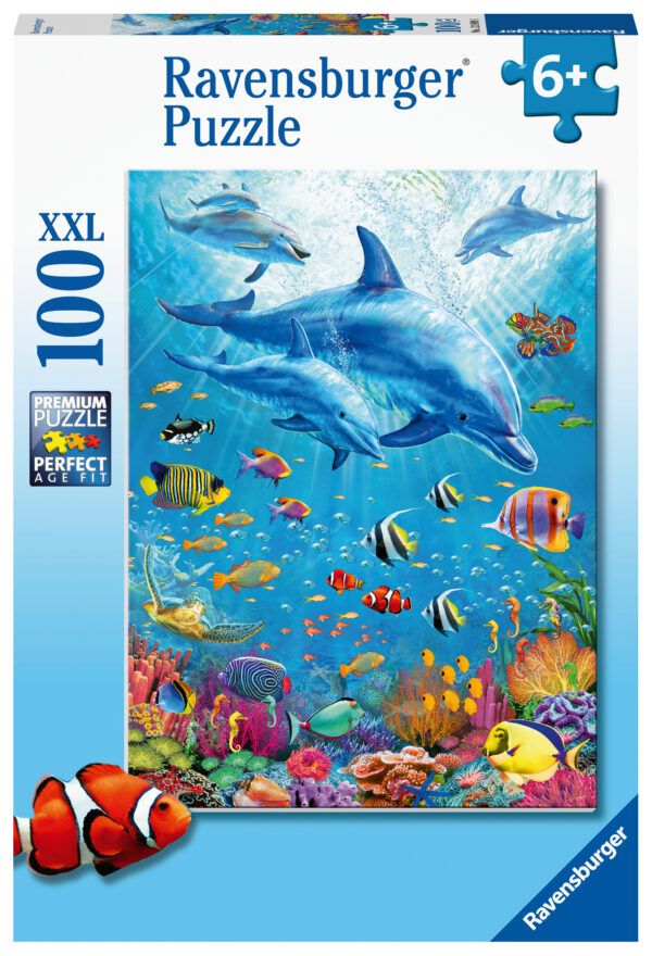Ravensburger Puzzle 100 pc Pod of Dolphins 1