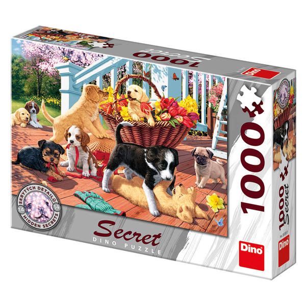 Dino Secret Puzzle 1000 pc Puppies 1