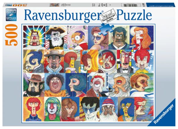 Ravensburger Puzzle 500 pc Typical Faces 1
