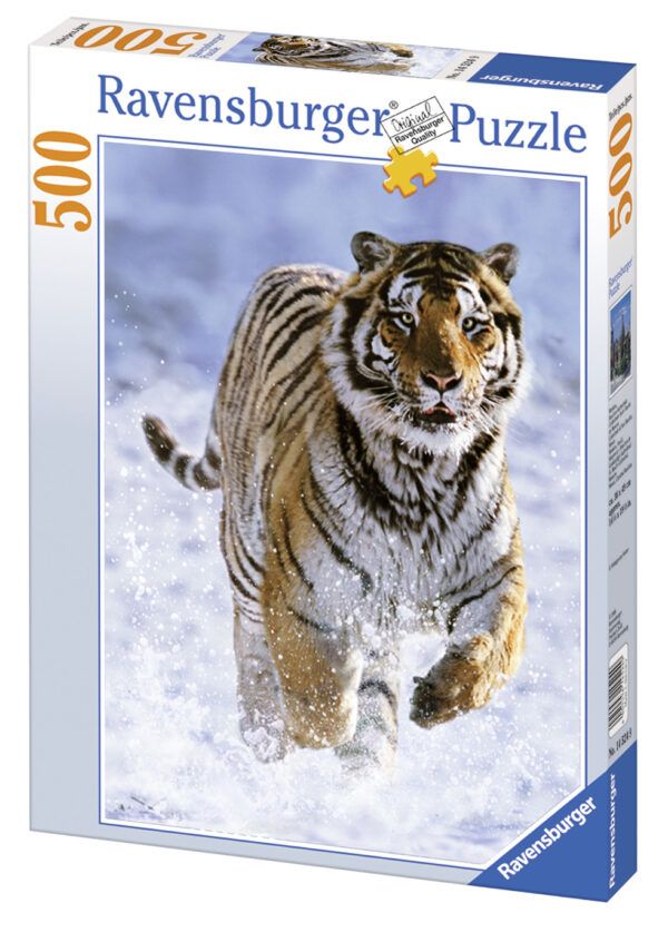 Ravensburger Puzzle 500 pc Tiger in the snow 1