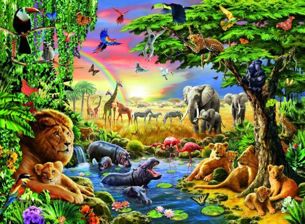 Ravensburger Puzzle 300 pc At the Watering Hole 1