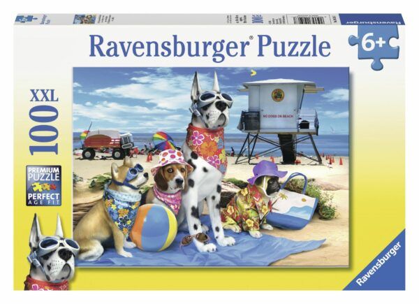 Ravensburger Puzzle 100 pc Dogs on the Beach 1