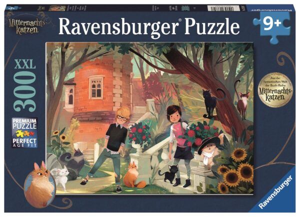 Ravensburger Puzzle 300pc Midnight Cats: Nova ja Henry 1