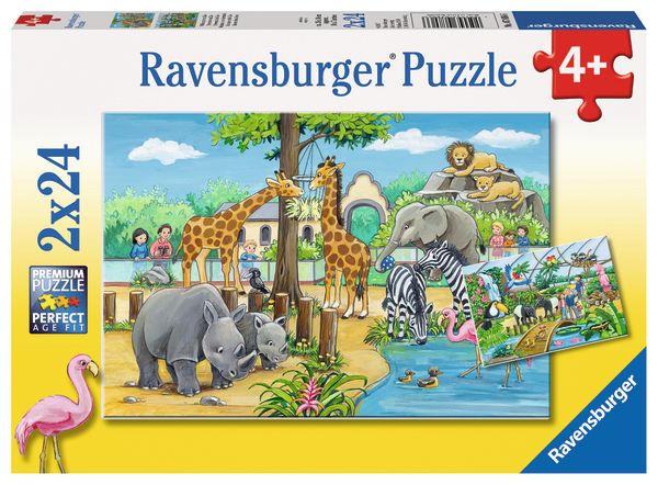 Ravensburger Puzzle 2x24 pc Welcome to the Zoo 1