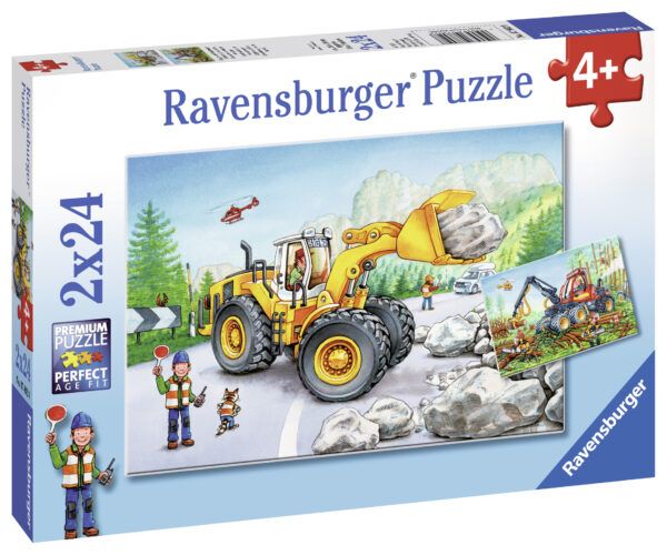 Ravensburger Puzzle 2x24 pc Diggers at Work 1