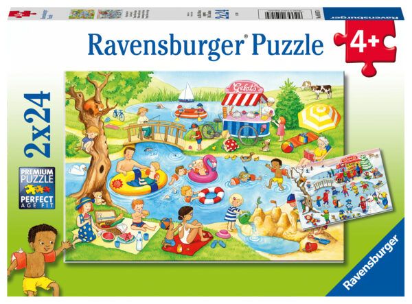 Ravensburger Puzzle 2x24 pc Swimming at Lake 1