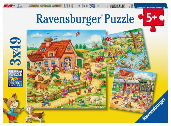 Ravensburger Puzzle 3x49 pc Holidays in the Countryside 1