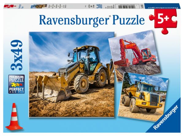 Ravensburger Puzzle 3x49 pc Digger at work! 1