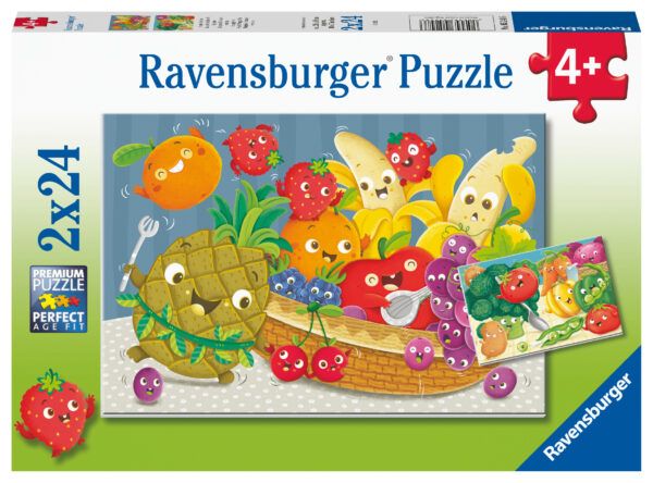 Ravensburger Puzzle 2x24 pc Fresh Fruits and Vegetables 1