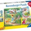 Ravensburger Puzzle 3x49 pc Rapunzel, Little Red Riding Hood & the Frog King 3