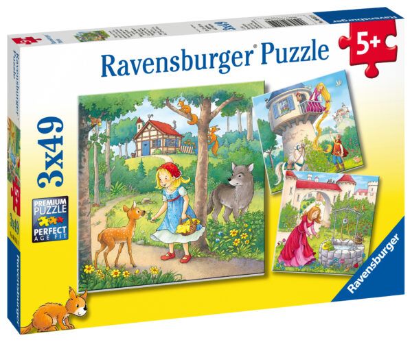 Ravensburger Puzzle 3x49 pc Rapunzel, Little Red Riding Hood & the Frog King 1