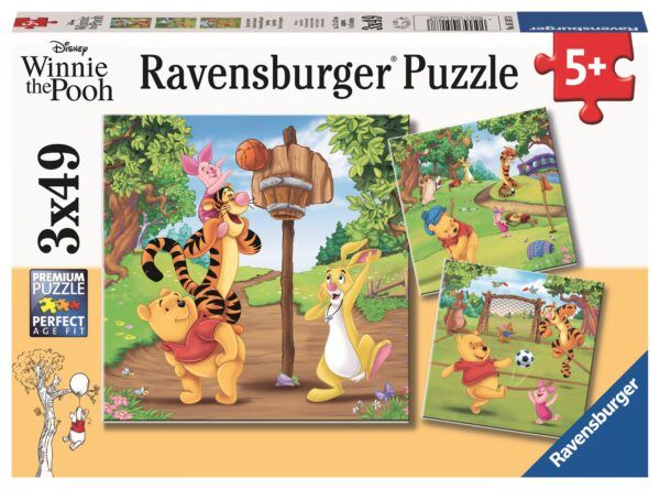 Ravensburger Puzzle 3x49 pc Winnie the Pooh - Sports Day 1