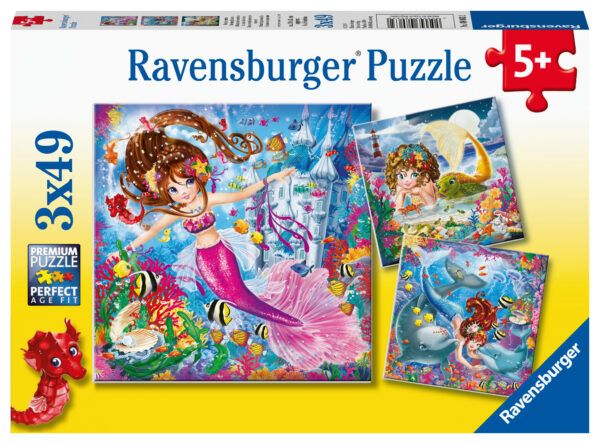 Ravensburger Puzzle 3x49 pc Enchanting Mermaids 1
