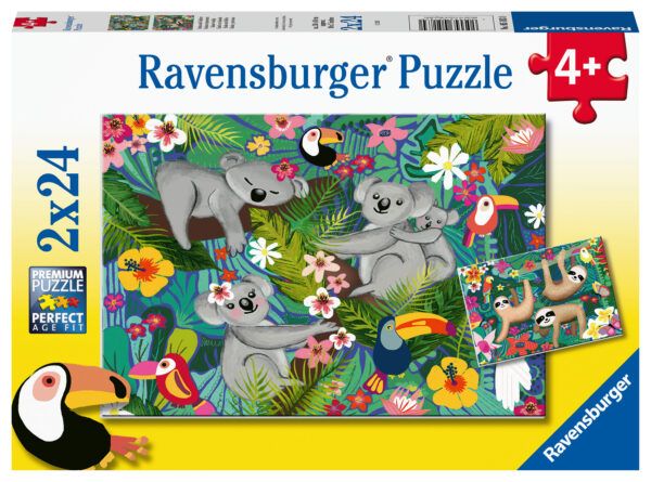 Ravensburger Puzzle 2x24 pc Koalas and Sloths 1