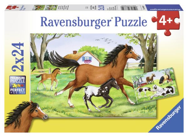 Ravensburger Puzzle 2x24 pc World of Horses 1