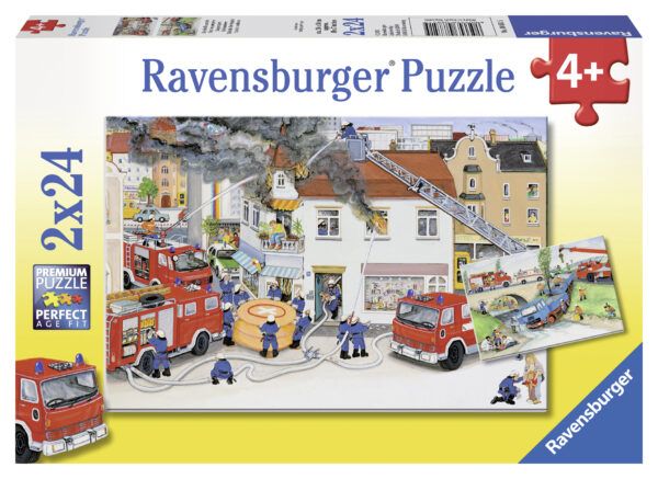 Ravensburger Puzzle 2x24 pc Extinguishing the fire 1