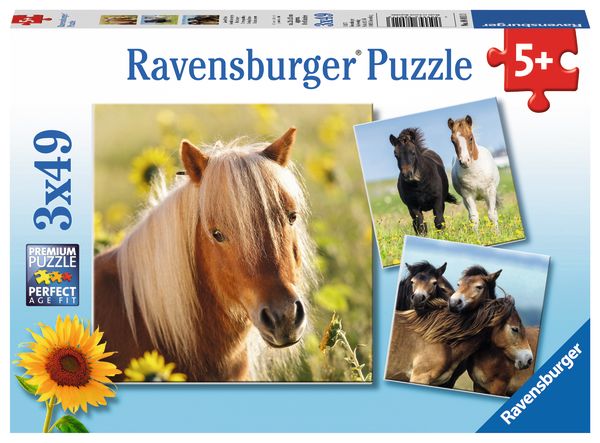 Ravensburger Puzzle 3x49 pc Loving Horses 1
