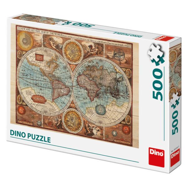 Dino Puzzle 500 pc Ancient World Map 1