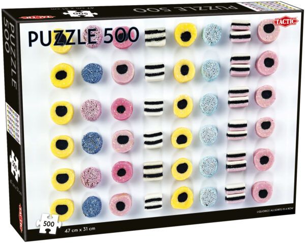 Tactic Puzzle 1000 pc Liquorice allsorts in a row 1