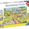 Ravensburger Puzzle 2x24 pc A Day at the Zoo 3