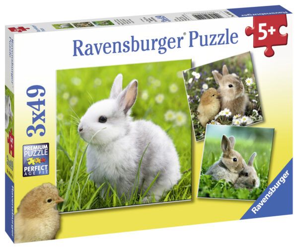 Ravensburger Puzzle 3x49 pc Cute Bunnies 1