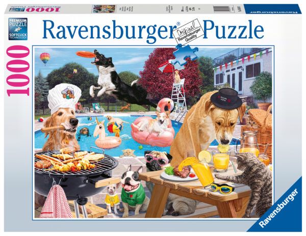 Ravensburger puzzle 1000 pc Summer Day for Dogs 1