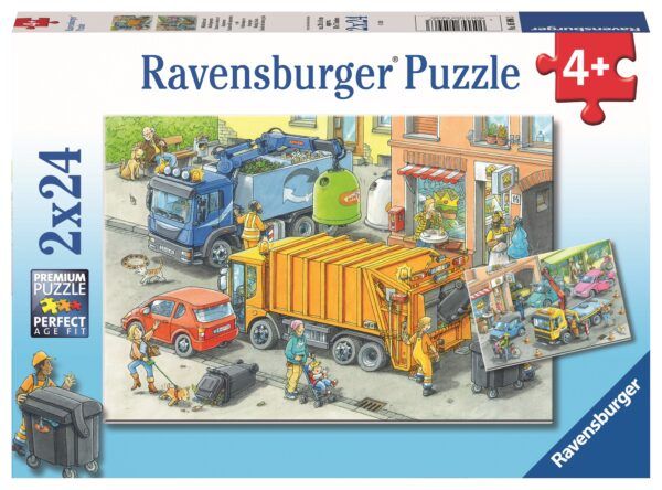 Ravensburger puzzle 2x24 pc Garbage Sorting 1