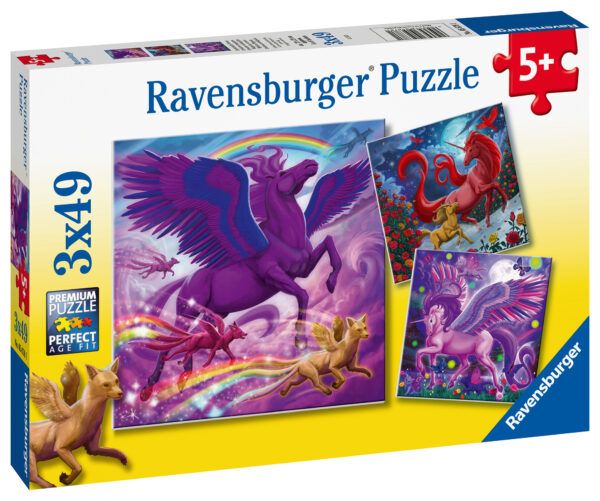 Ravensburger puzzle 3x49 pc Mythical Grandeur 1