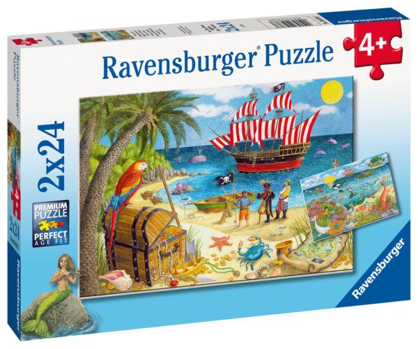 Ravensburger Puzzle 2x24 pc Pirates and Mermaids 1