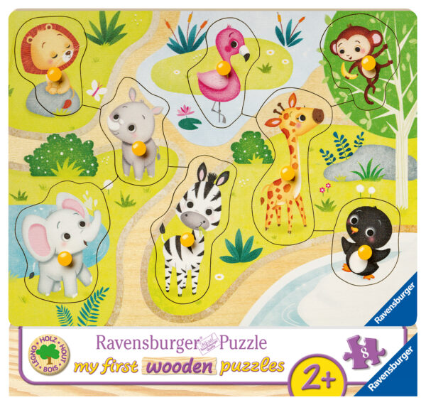 Ravensburger Wooden Puzzle 8 pc The Zoo 1
