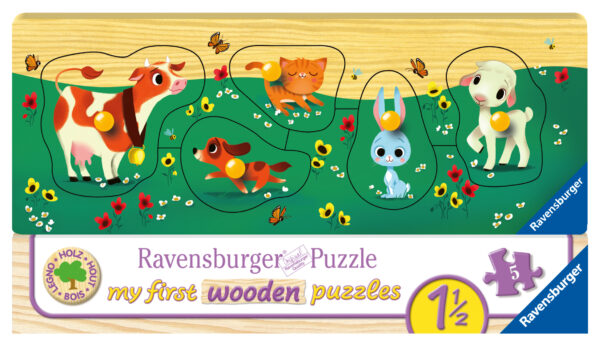 Ravensburger Wooden Puzzle 5 pc Animal Friends 1