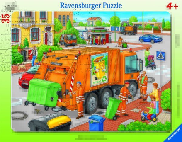 Ravensburger Frame Puzzle 35 pc Garbage Truck 1