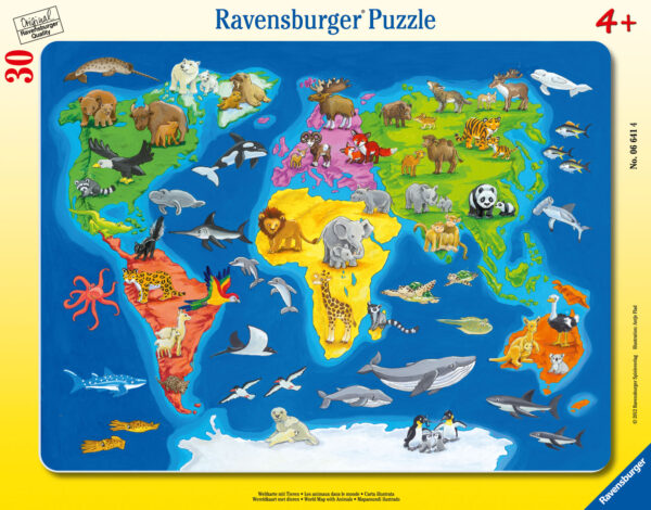 Ravensburger Frame Puzzle 30 pc Animals of the World 1