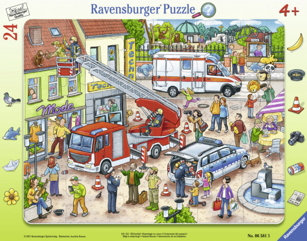Ravensburger Frame Puzzle 24 pc Animal Ambulance 1