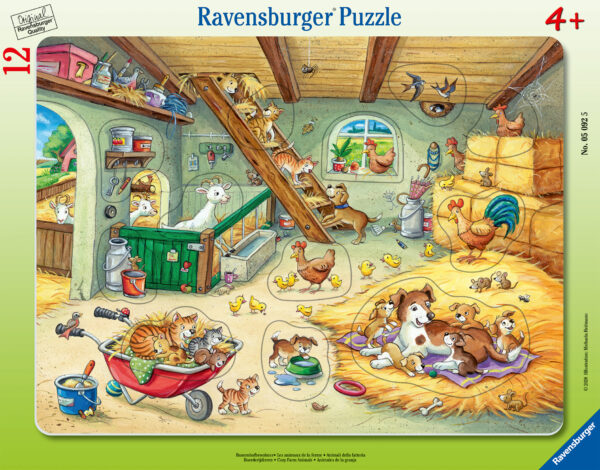 Ravensburger large plate puzzle 12 pc Animals on the Farm 1
