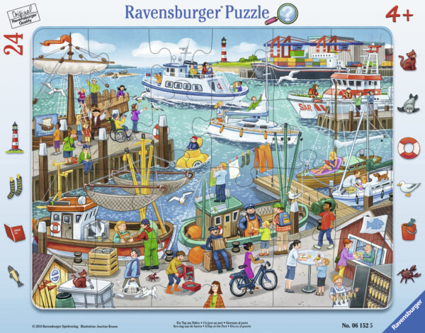 Ravensburger Frame Puzzle 24 pc Day At The Harbour 1