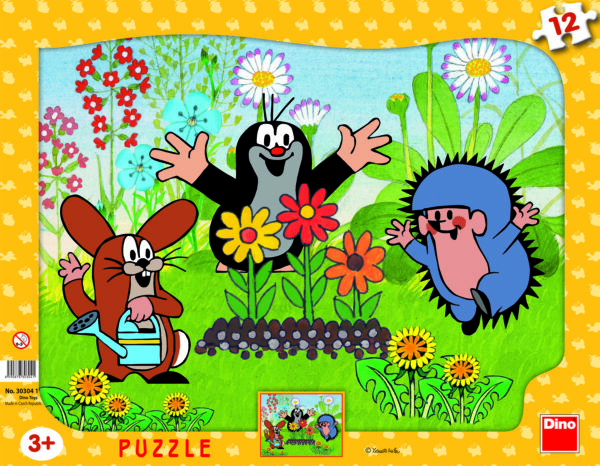 Dino Frame Puzzle 12 pc, The Mole Gardener 1