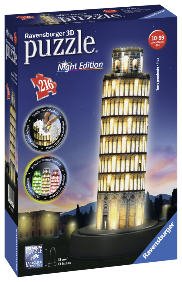 Ravensburger 3D Puzzle Tower of Pisa, Night Edition 1