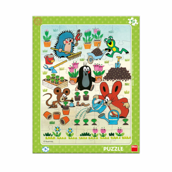 Dino Frame Puzzle 40 pc, Mole Gardener 1