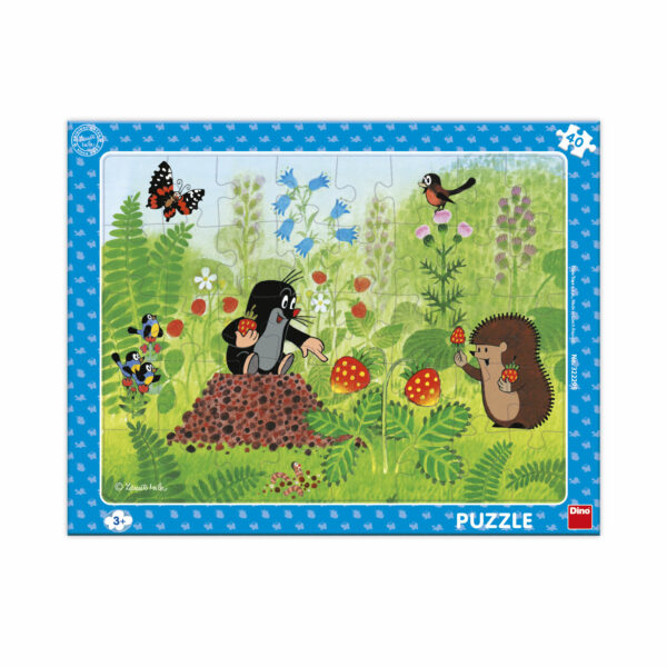 Dino Frame Puzzle 40 pc, Mole on a Strawberry 1