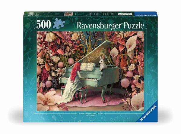 Ravensburger Puzzle 500 pc Rabbit on a Piano 1