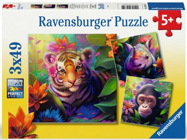 Ravensburger Puzzle 3x49 pc Children of the Jungle 1