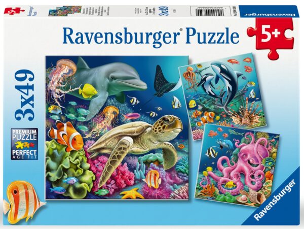 Ravensburger puzzle 3x49 pc Sea Animals 1