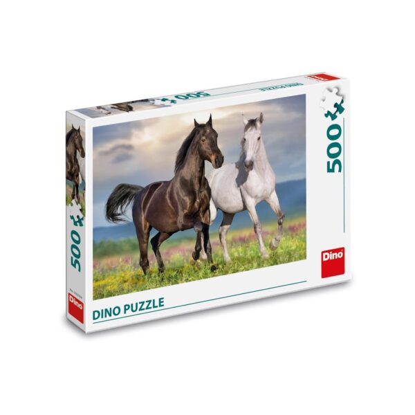 Dino Puzzle 500 pc Horses in Love 1