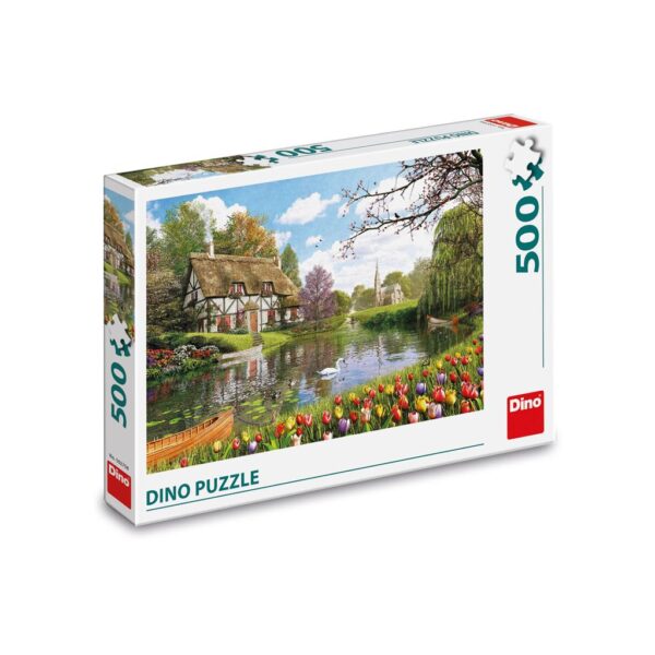 Dino Puzzle 500 pc Cottage by the Water 1