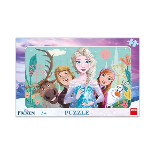 Dino Frame Puzzle 15 pc small Frozen 1